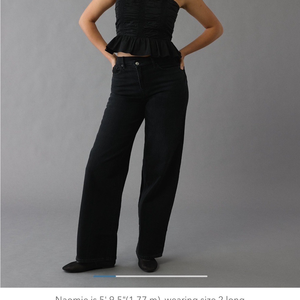 Women's strigid curvy super high waisted baggy jeans